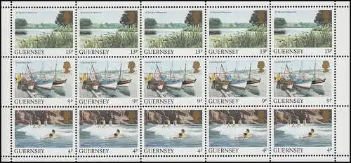 Guernsey Markenheftchen 21 Ansichten Hauptpostamt 1984 **