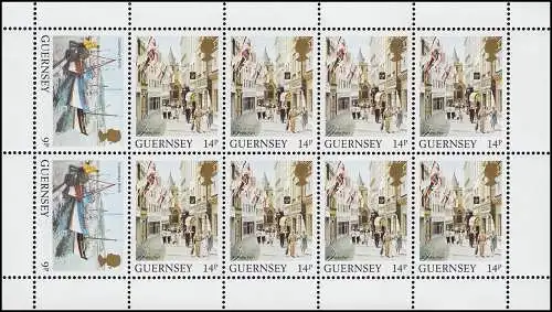 Guernsey Markenheftchen 23 Ansichten Markthallen 1985 **