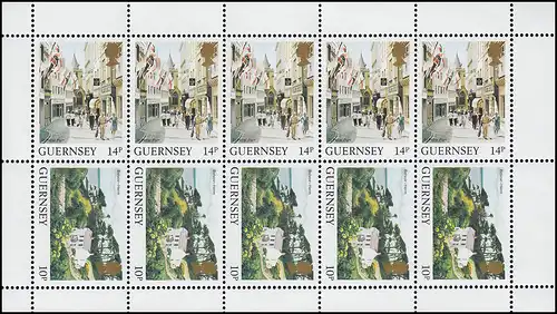 Guernesey Carnet de marque 25 Vues St.James-the-Less 1986 **