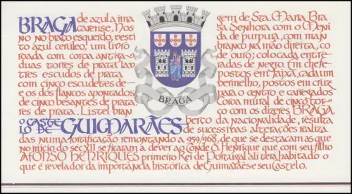 Livret de la marque portugaise 1688 BuS Kastel Guimaraes, ESSt 10.4.86