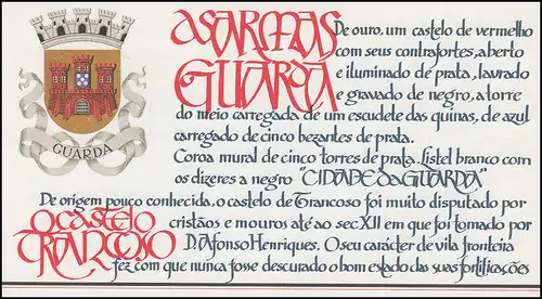 Livret de marque du Portugal 1720 BuS Château Trancoso, frais de port