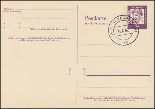 P 53 - Gutenberg 8/8 Pf Antiqua, VS-O Frankfurt / Main