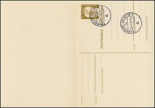 P 86 - Heinemann 8/8 Pf, VS-O Frankfurt / Main