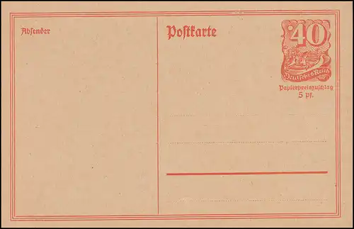 P 141I Postreiter 40 Pf. rotorange, geschnitten, ** wie verausgabt