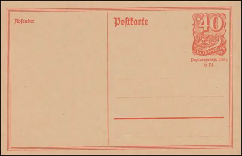 P 141I Postreiter 40 Pf. rotorange, geschnitten, ** wie verausgabt