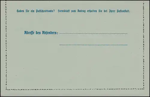 Cartes de Bavière K 11/01 Freistaat 20 Pf avec DV 19, comme dépensé **