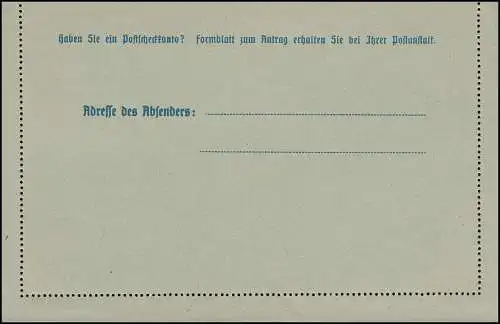 Cartes de Bavière K 11/02 Freistaat 20 Pf avec DV 20, comme dépensé **