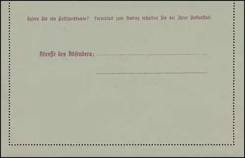 Cartes de Bavière K 12 Edition de départ 20 Pf, tel qu'il est dépensé **