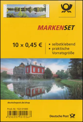 FB 79 Panorama Dessau-Wörlitz, Folienblatt mit 5x3405 und 5x 3406, **