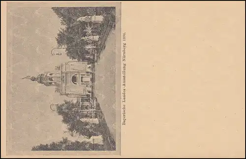 Bayern SpecialSpektkarte P 48/01 Exposition nationale, image sans initiales, **