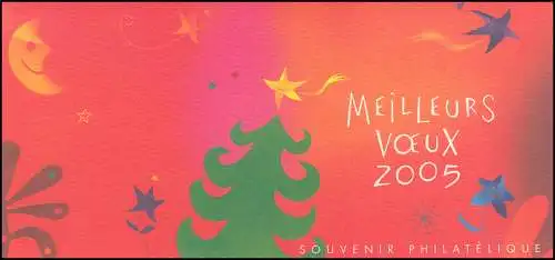 Frankreich Block 43 Weihnachten und Neujahr: Stern mit Blume **, mit Faltkarte