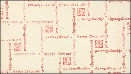 Markenheftchen 1 Königin Juliane und Ziffer 1964, UV matt, Deckel rosa **