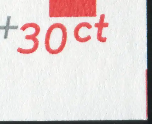 Carnet de marque 30 Croix-Rouge 1983 avec PB 29, marque de coupe en bas à droite **
