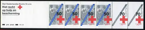 Markenheftchen 30 Rotes Kreuz 1983 mit PB 29, Schnittmarkierung rechts unten **