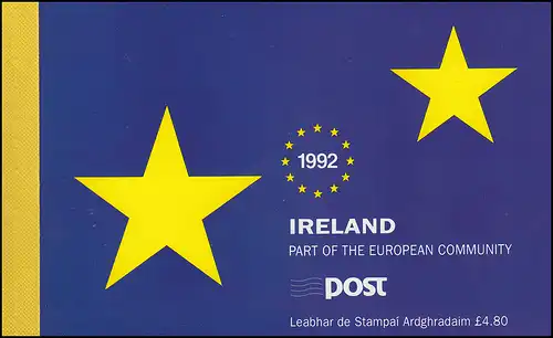 Irland-Markenheftchen 810 Europäischer Binnenmarkt, ** postfrisch