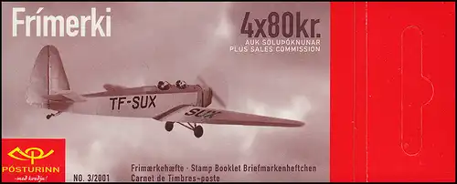Islande Carnets de marques 980 Avions historiques: TF-SUX, **