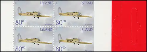 Island Markenheftchen 980 Historische Flugzeuge: TF-SUX, **