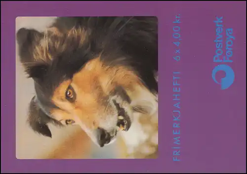 Îles Féroé Carnets de marques 7 chiens de garde, ** frais de port
