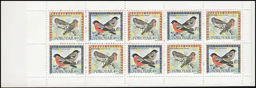 Îles Féroé Carnets de marques 13 oiseaux d'invasion Birds 1997, ** frais de port