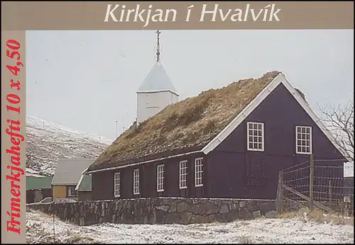 Färöer-Inseln Markenheftchen 14 Kirche von Hvalvik, ** postfrisch