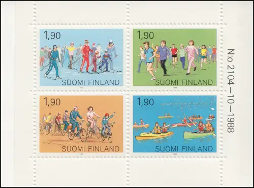 Finlande Carnets de marques 24 Grand sport, ** frais de port