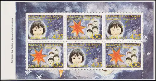 Groenland Carnets de marques 5 Noël 1996, ** frais de port