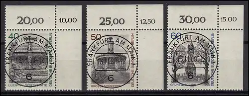 634-636 Berlin Ansichten 1980, 3 Werte komplett - Satz mit KBWZ O FfM