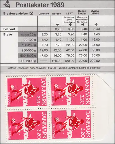 Danemark Carnets de marque 945 Union danoise de jeu de ballon (DBU), ** frais de port