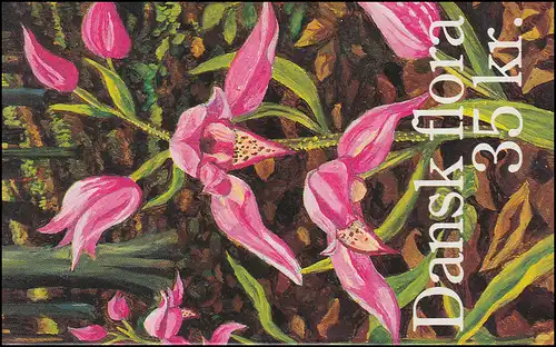 Danemark Carnets de marque 982 Fleurs: Lilie de la forêt rouge, ** frais de port