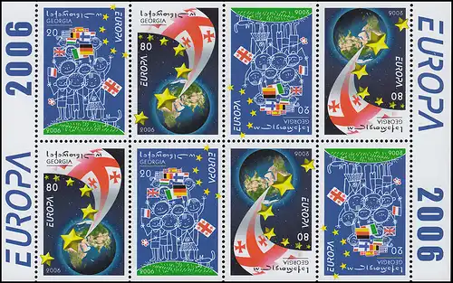2006 Georgien 515D-516D Integration, Heftchenblatt ** postfrisch