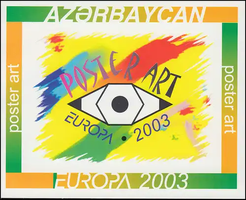 2003 Aserbaidschan 543D-544D Plakatkunst, Markenheftchen ** postfrisch