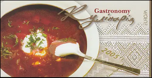 2005 Ukraine 721-722 Gastronomie, Markenheftchen 6 ** postfrisch