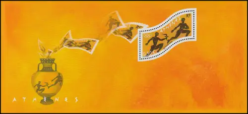 Block 41 Olympische Sommerspiele Athen Fackellauf, postfrisch **