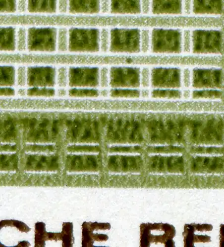 1127+1128 INTERMESS 25+40 Pf ZD aus Block 24 mit 2 PLF Fleck und grüner Punkt **