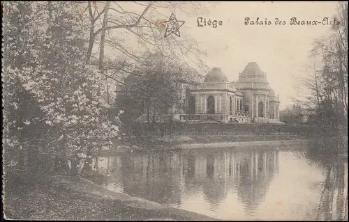 Feldpost 4. Landsturm-Inf. Augsburg, AUBEL 10.5.1915 auf AK Liege Lüttich