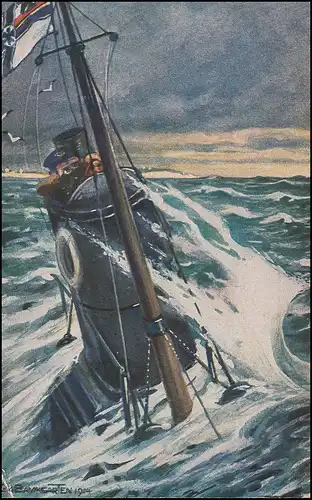Propaganda-AK Sous-marin allemand Thanksgiving colonial guerrier Velbert 10.5.1916