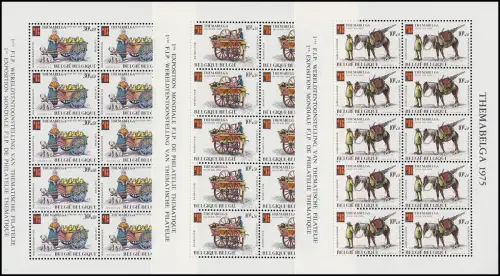 Belgien 1841-1868 Briefmarken-Weltausstellung THEMA-BELGA, Kleinbogen-Satz **