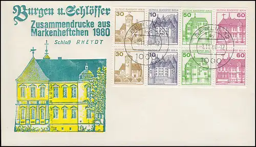 HBl 20II de MH 12 BuS 1980, vieux fluor avec PLF 534I/IX sur un FDC de bijoux