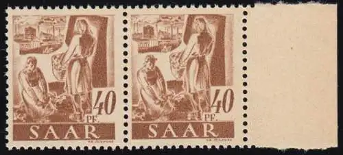 218I marque libre 40 Pf avec PLF I noeuds de cheveux sur la tête de la paysanne gauche, **