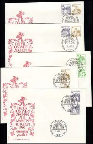 Kit ZD en MH 22I BuS Bdr. 1980, ancienne fluorescence sur 13 bijoux FDC 1.4.80