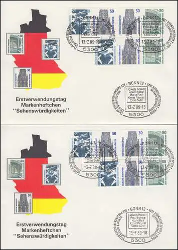 Kit ZD en MH 25 SWK - 6 tirages groupés W79-W84 sur 2 bijoux FDC 13.7.89