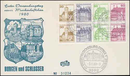 HBl. 28 aus MH 23 BuS 1980, ALTE Fluoreszenz auf Schmuck-FDC 3.11.80