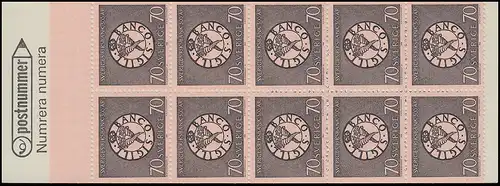 Livret de 300 ans Banque suédoise 70 Öre 10x 604D, **