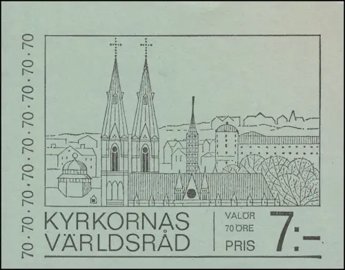 Carnets de la Journée mondiale de l'Eglise à Uppsala 10x 612D, **
