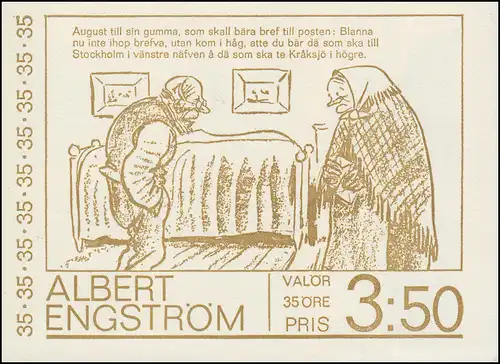 Carnet de marque Albert Engström 35 Öre 10x 636D, **