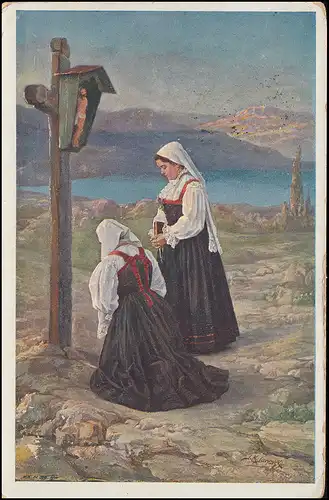 Carte postale de terrain avec censure K.u.K. Censure VARAZDIN 27.11.16 sur AK Baumernen