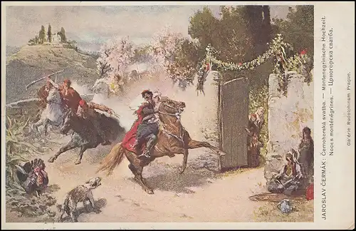 Zensur K.u.K. Miltärzensur Brunn auf AK Montenegrische Hochzeit KYJOV/GAJA 1916