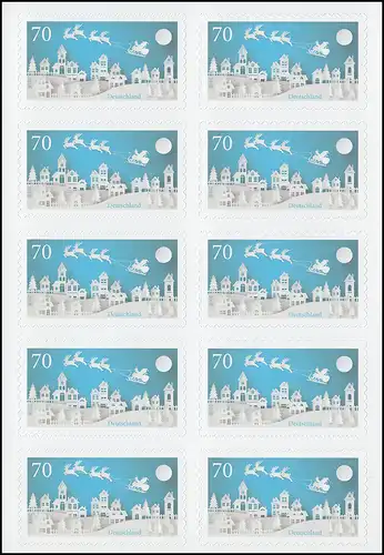 FB 80 Hiver - Chariot de Noël, feuille feuille avec 10x3423, **