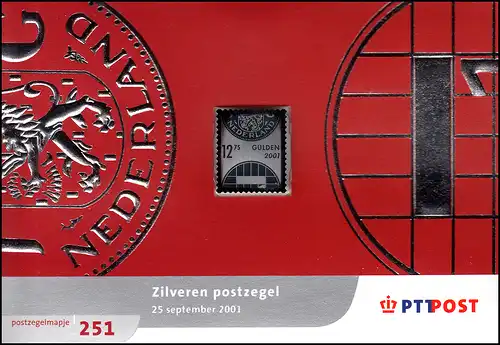 Pays-Bas 1928 Fin de la monnaie du florin sur feuille d'argent, Postmapje 2001 **