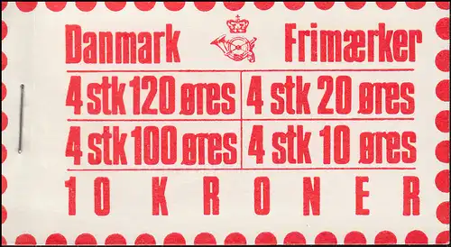 Danemark Carnets de marques 10 Kr Marques libres 1977 No. 1 Aspirateur, **